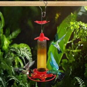 Set of 2 Hummingbird Feeder for Outdoors Hanging Ant and Bee Proof